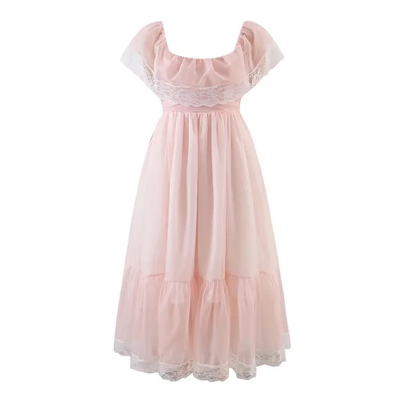 🌻NWOT cute pink off the shoulder puff dress 💗 - Picture 1 of 6